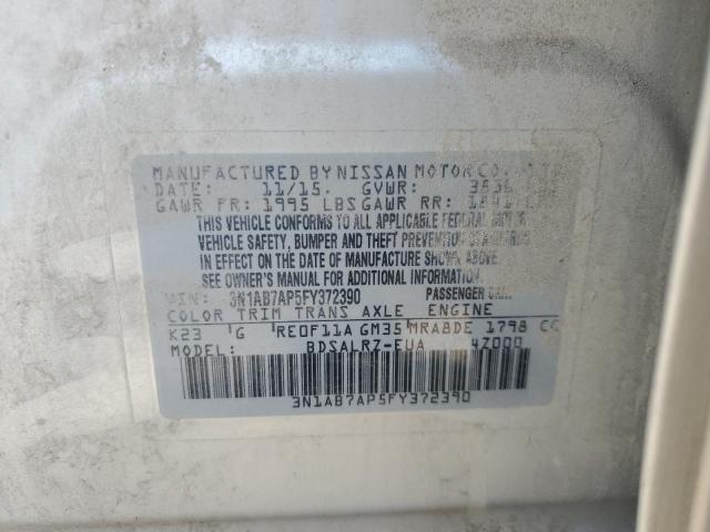 2015 NISSAN SENTRA S 3N1AB7AP5FY372390