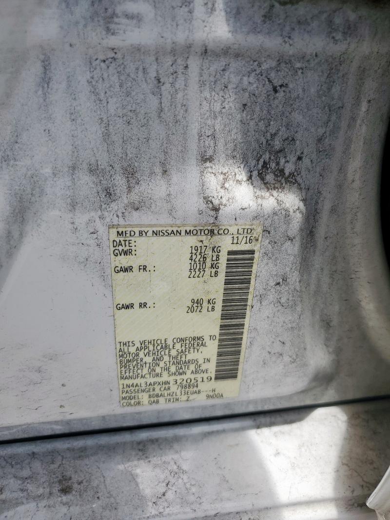 2017 NISSAN ALTIMA 2.5 - 1N4AL3APXHN320519