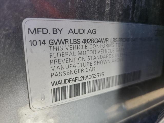 2015 AUDI A4 PREMIUM WAUDFAFL2FA063575