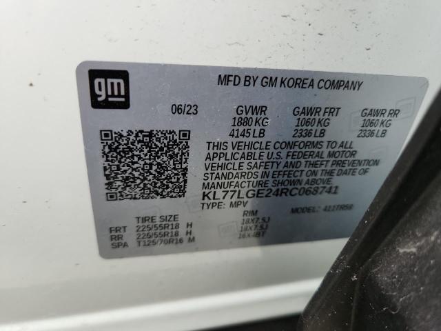 2024 CHEVROLET TRAX 1RS KL77LGE24RC068741