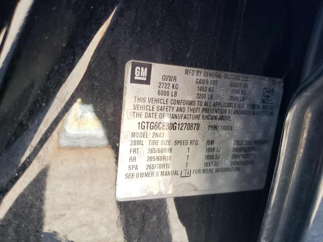2016 GMC CANYON SLE 1GTG6CE30G1270870