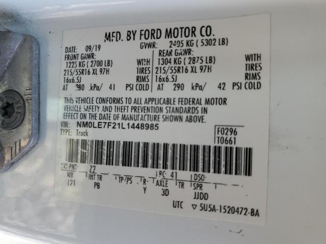 2020 FORD TRANSIT CO #3294339882