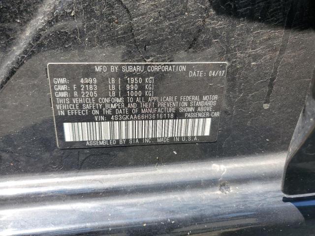 2017 SUBARU IMPREZA 4S3GKAA66H3616118