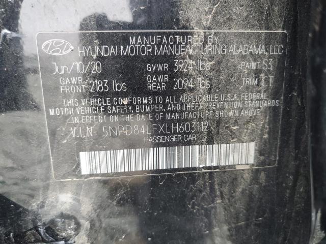 2020 HYUNDAI ELANTRA SEL 5NPD84LFXLH603112