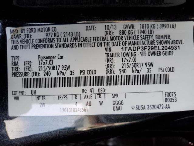 2014 FORD FOCUS SE - 1FADP3F29EL204931