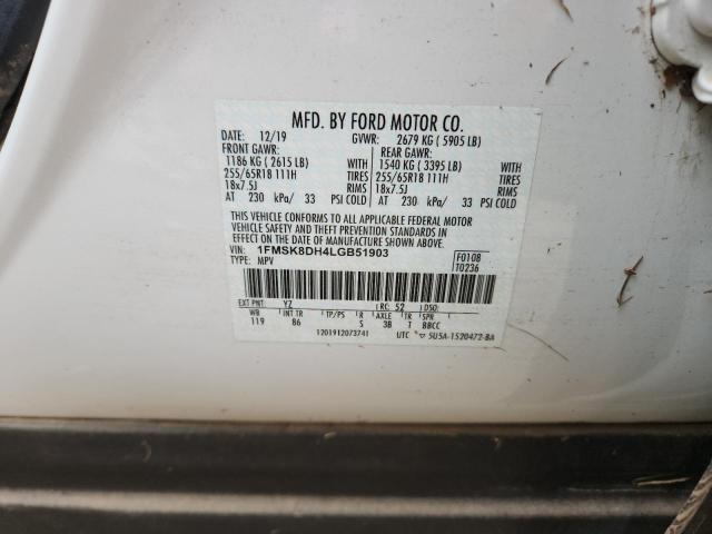 2020 FORD EXPLORER X 1FMSK8DH4LGB51903