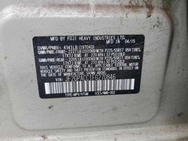 2015 SUBARU XV CROSSTR JF2GPACC1FG270846