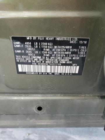 2017 SUBARU OUTBACK 3. 4S4BSENC7H3322109