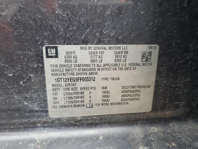 2015 GMC SIERRA K25 1GT12YEG9FF665312