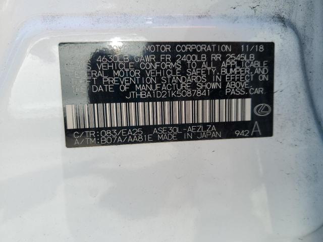 2019 LEXUS IS 300 JTHBA1D21K5087841