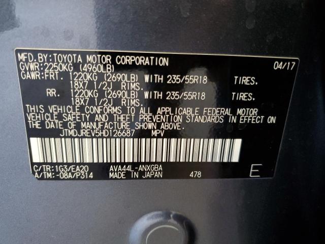 2017 TOYOTA RAV4 HV LI JTMDJREV5HD126687