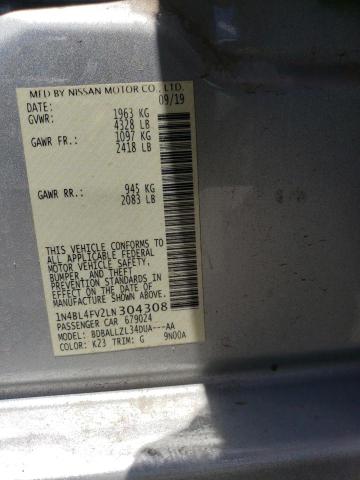 2020 NISSAN ALTIMA PLA 1N4BL4FV2LN304308