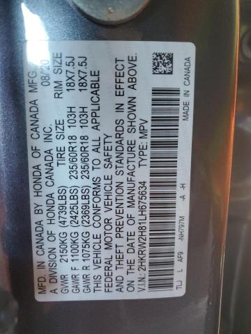 2020 HONDA CR-V EXL 2HKRW2H81LH675634