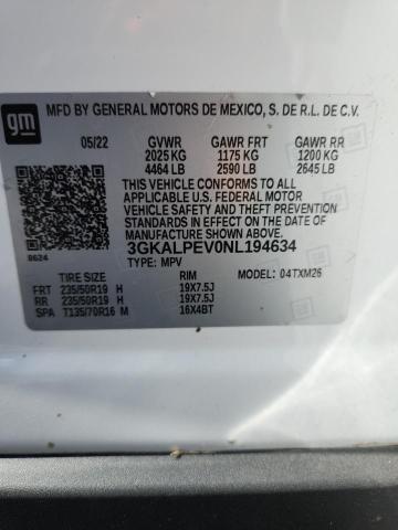 2022 GMC TERRAIN SL 3GKALPEV0NL194634