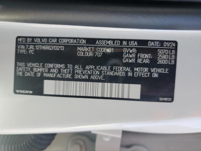 2024 VOLVO S60 PLUS 7JRL12TH6RG313213