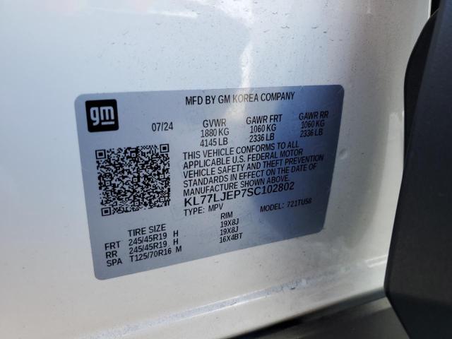 2025 CHEVROLET TRAX 2RS KL77LJEP7SC102802