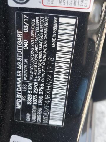 2017 MERCEDES-BENZ E 300 WDDZF4JBXHA241718