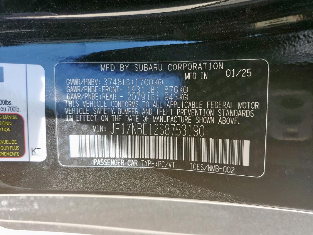 2025 TOYOTA GR 86 PREM JF1ZNBE12S8753190