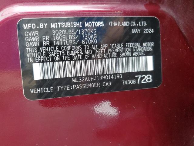 2024 MITSUBISHI MIRAGE ES ML32AUHJ1RH014193