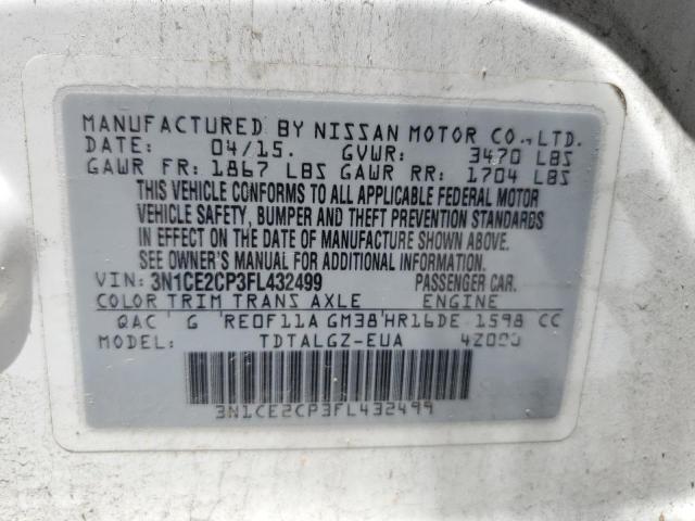 2015 NISSAN VERSA NOTE - 3N1CE2CP3FL432499