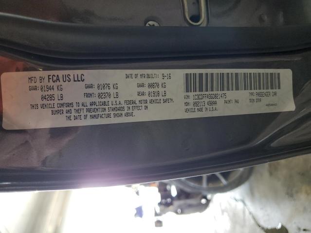 2016 DODGE DART SXT S 1C3CDFFA3GD821475