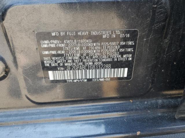 2016 SUBARU CROSSTREK JF2GPABC1G8332288