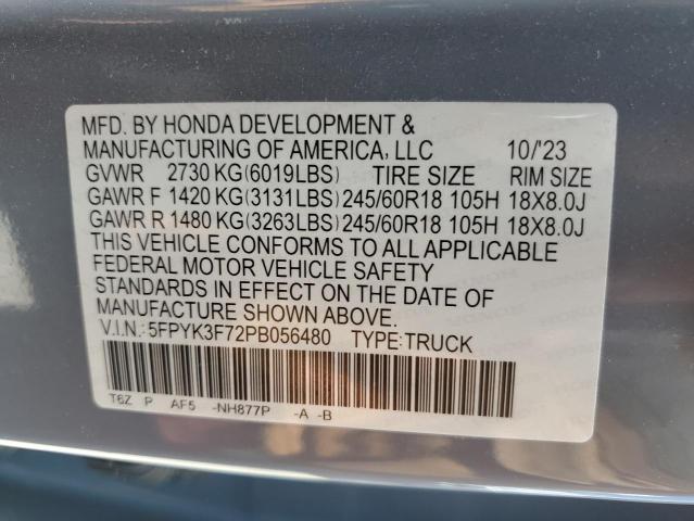 2023 HONDA RIDGELINE 5FPYK3F72PB056480