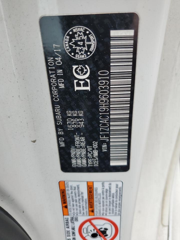 Lot #3319015445 2017 SUBARU BRZ 2.0 LI