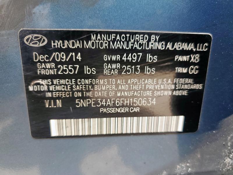 2015 HYUNDAI SONATA SPO 5NPE34AF6FH150634