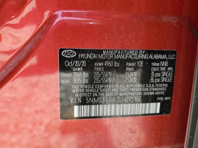 2020 HYUNDAI SANTA FE S 5NMS33AA3LH295107