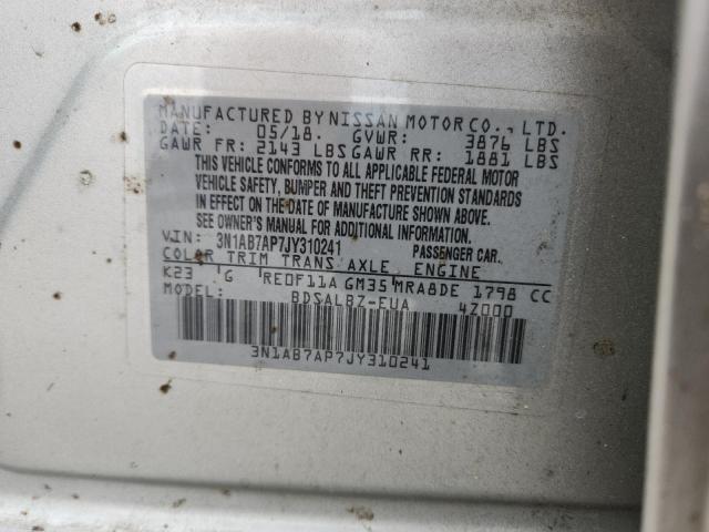 2018 NISSAN SENTRA S 3N1AB7AP7JY310241