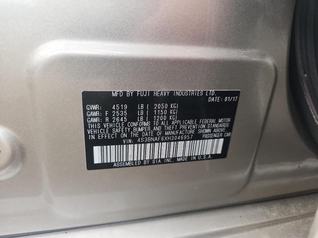 2017 SUBARU LEGACY 2.5 4S3BNAF6XH3046957