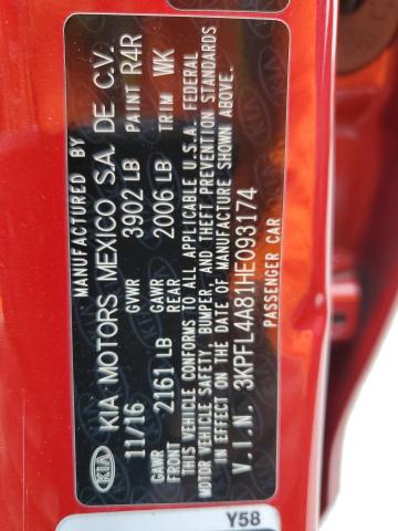 2017 KIA FORTE EX - 3KPFL4A81HE093174