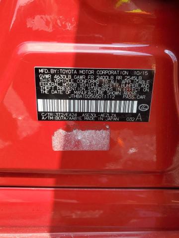 2016 LEXUS IS 200T JTHBA1D25G5011112