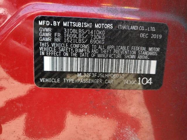 2020 MITSUBISHI MIRAGE G4 ML32F3FJ5LHF06010