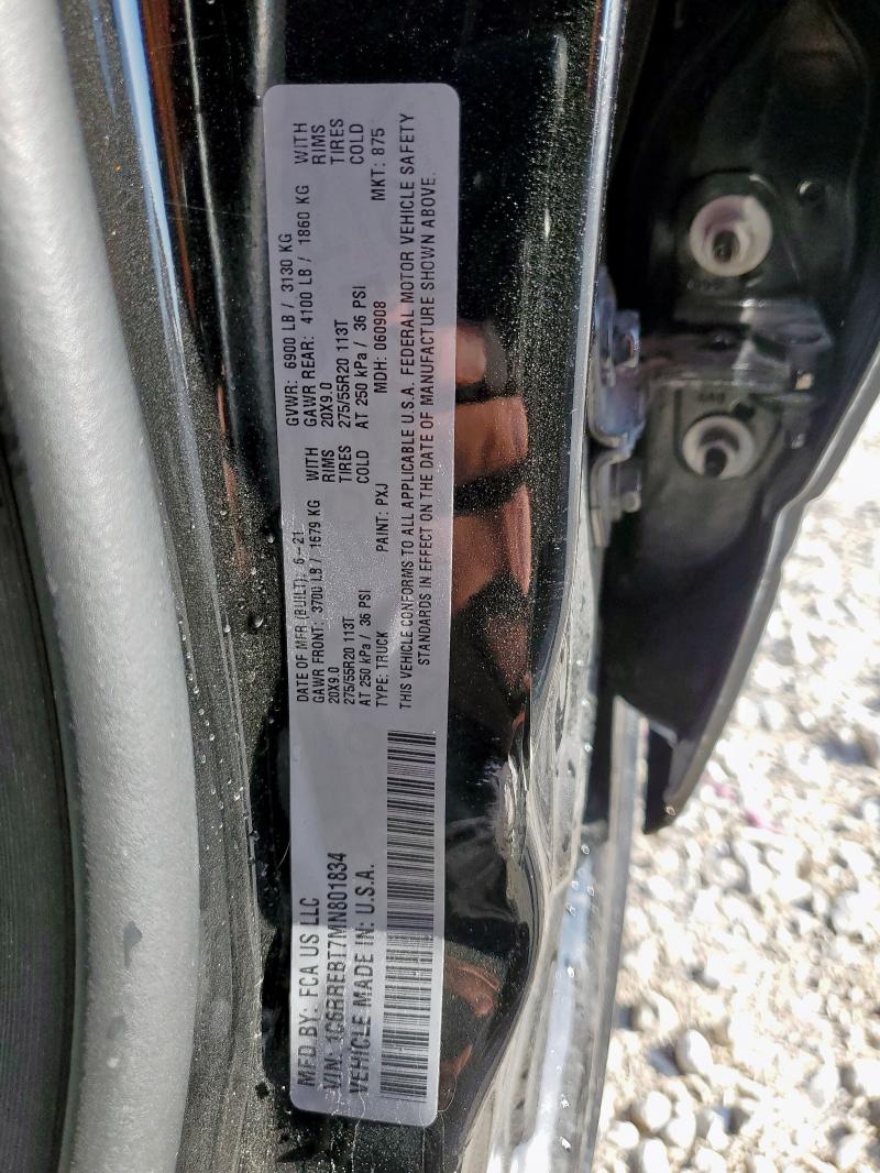 2021 RAM 1500 BIG H 1C6RREBT7MN801834