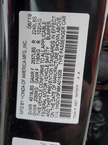 2019 HONDA ACCORD TOU 1HGCV3F98KA016208