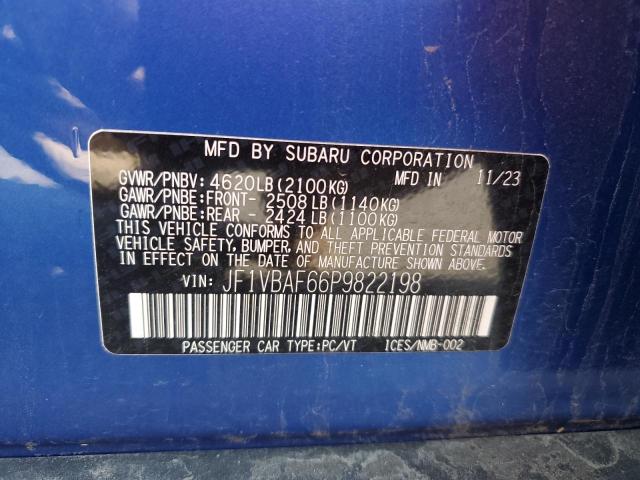 2023 SUBARU WRX PREMIU JF1VBAF66P9822198