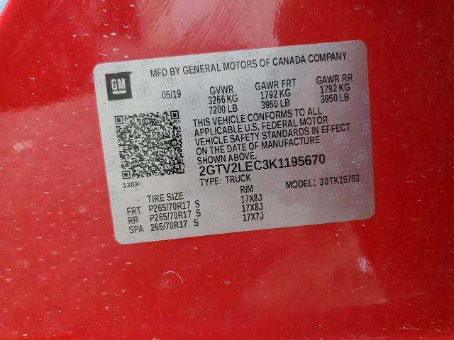 2019 GMC SIERRA LIM 2GTV2LEC3K1195670