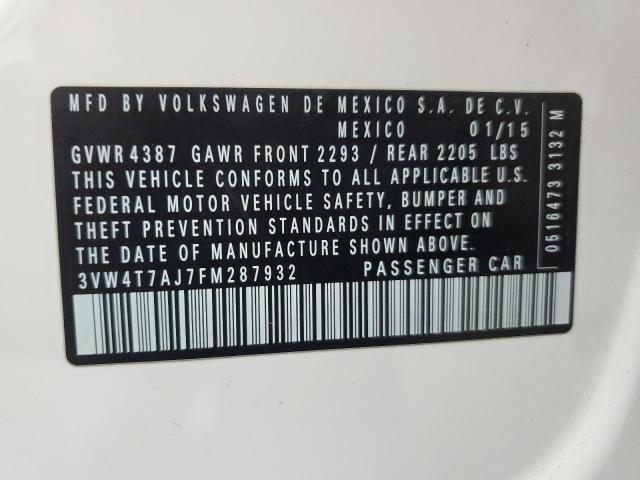 2015 VOLKSWAGEN JETTA GLI 3VW4T7AJ7FM287932