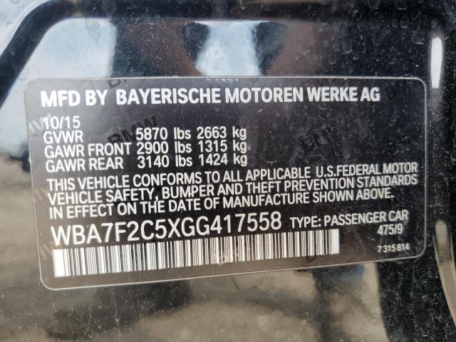 2016 BMW 750 XI WBA7F2C5XGG417558