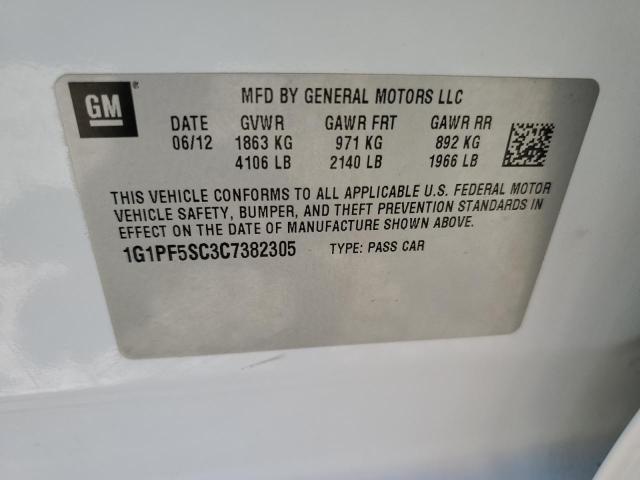 2012 CHEVROLET CRUZE LT - 1G1PF5SC3C7382305