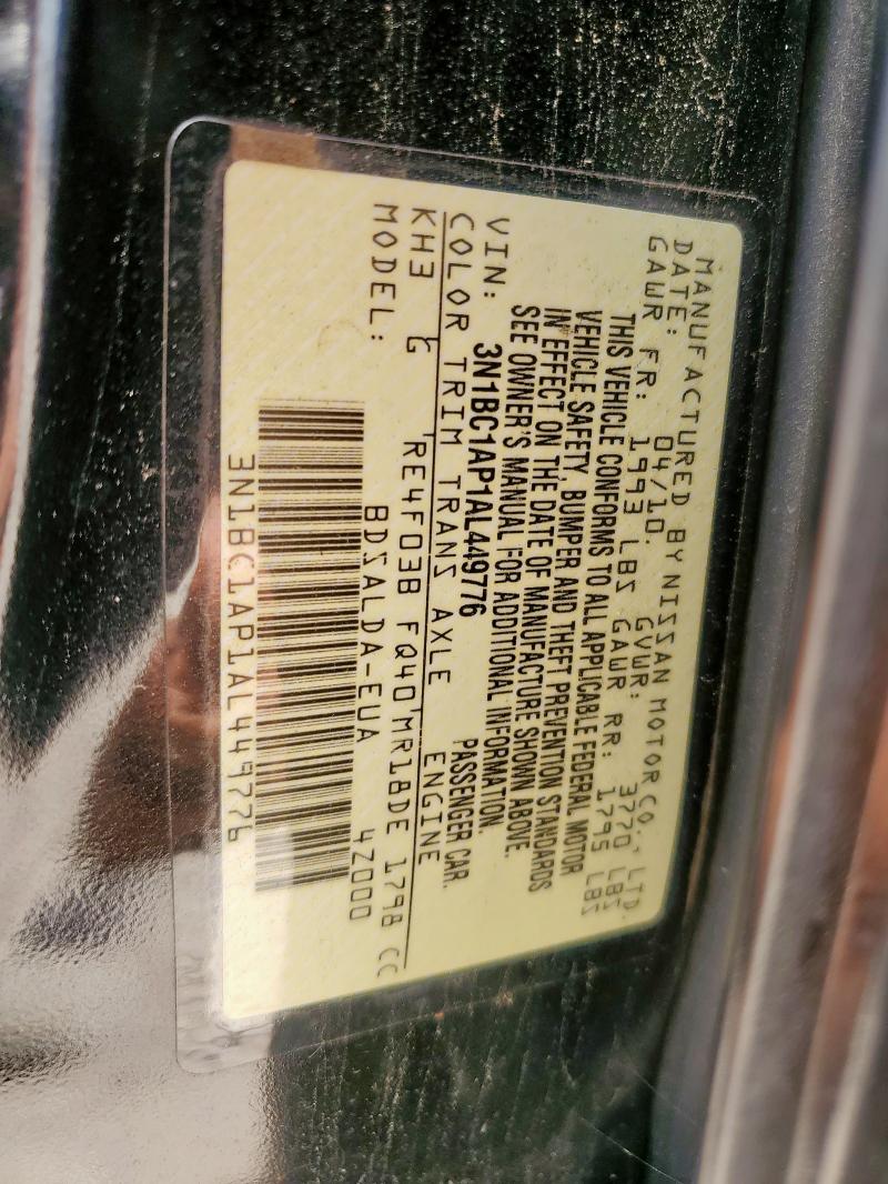 2010 NISSAN VERSA S - 3N1BC1AP1AL449776