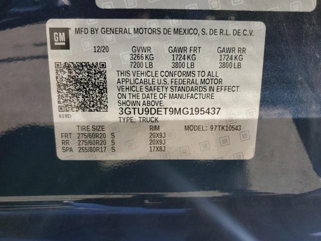 2021 GMC SIERRA K15 3GTU9DET9MG195437