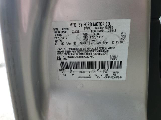 2010 FORD ESCAPE XLT - 1FMCU9D72AKC22750
