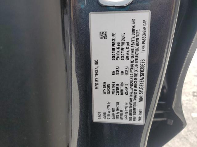 2025 TESLA MODEL 3 5YJ3E1EA7SF035676