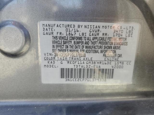 2016 NISSAN VERSA NOTE 3N1CE2CP7GL379338