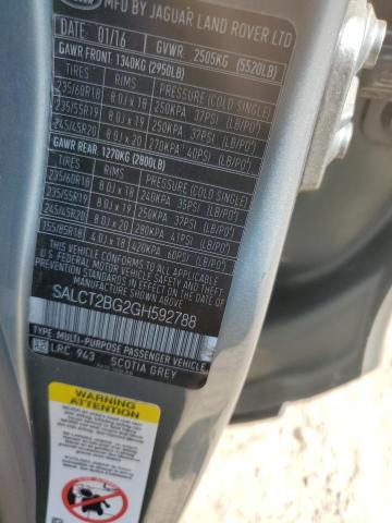 2016 LAND ROVER DISCOVERY SALCT2BG2GH592788