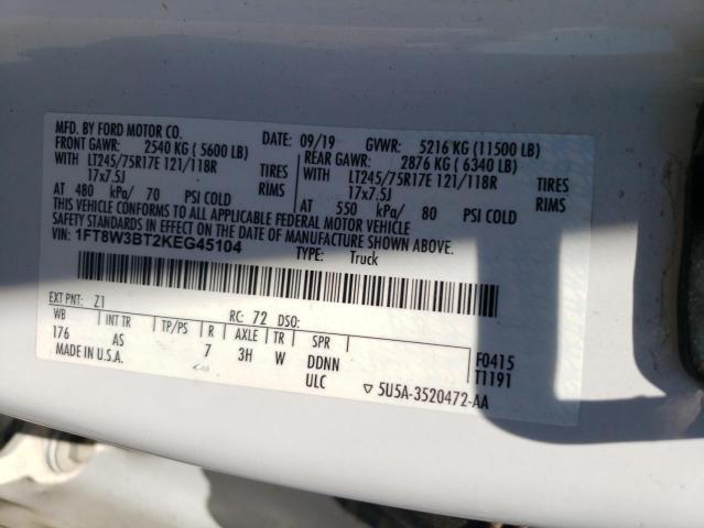 2019 FORD F350 SUPER #3268311029