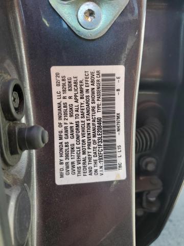 2020 HONDA CIVIC EX 19XFC1F33LE208460
